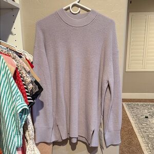 Lululemon Lavender Merino Wool-Blend Rib Crewneck Sweater